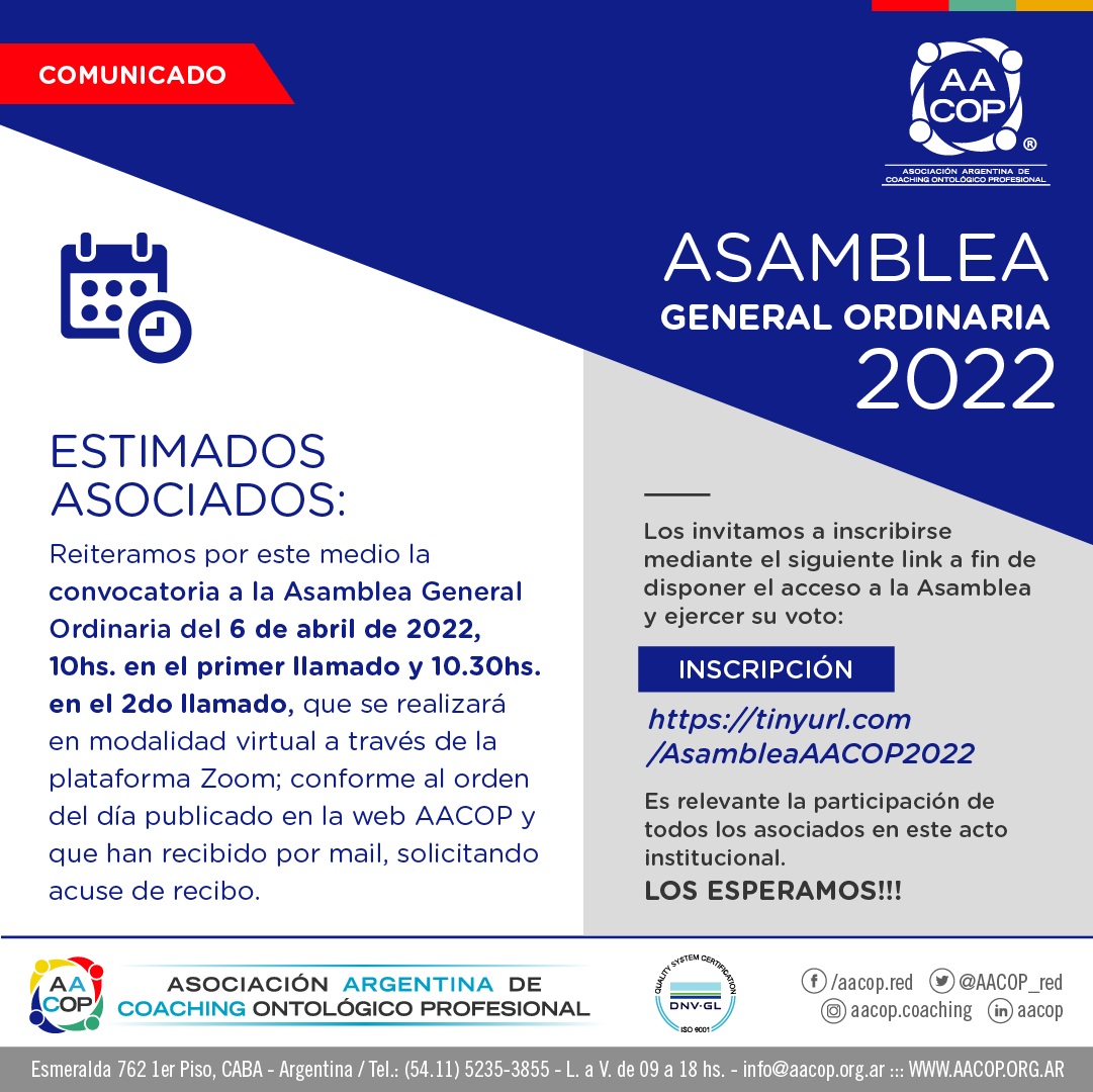 ASAMBLEA GENERAL ORDINARIA 2022 | imagen