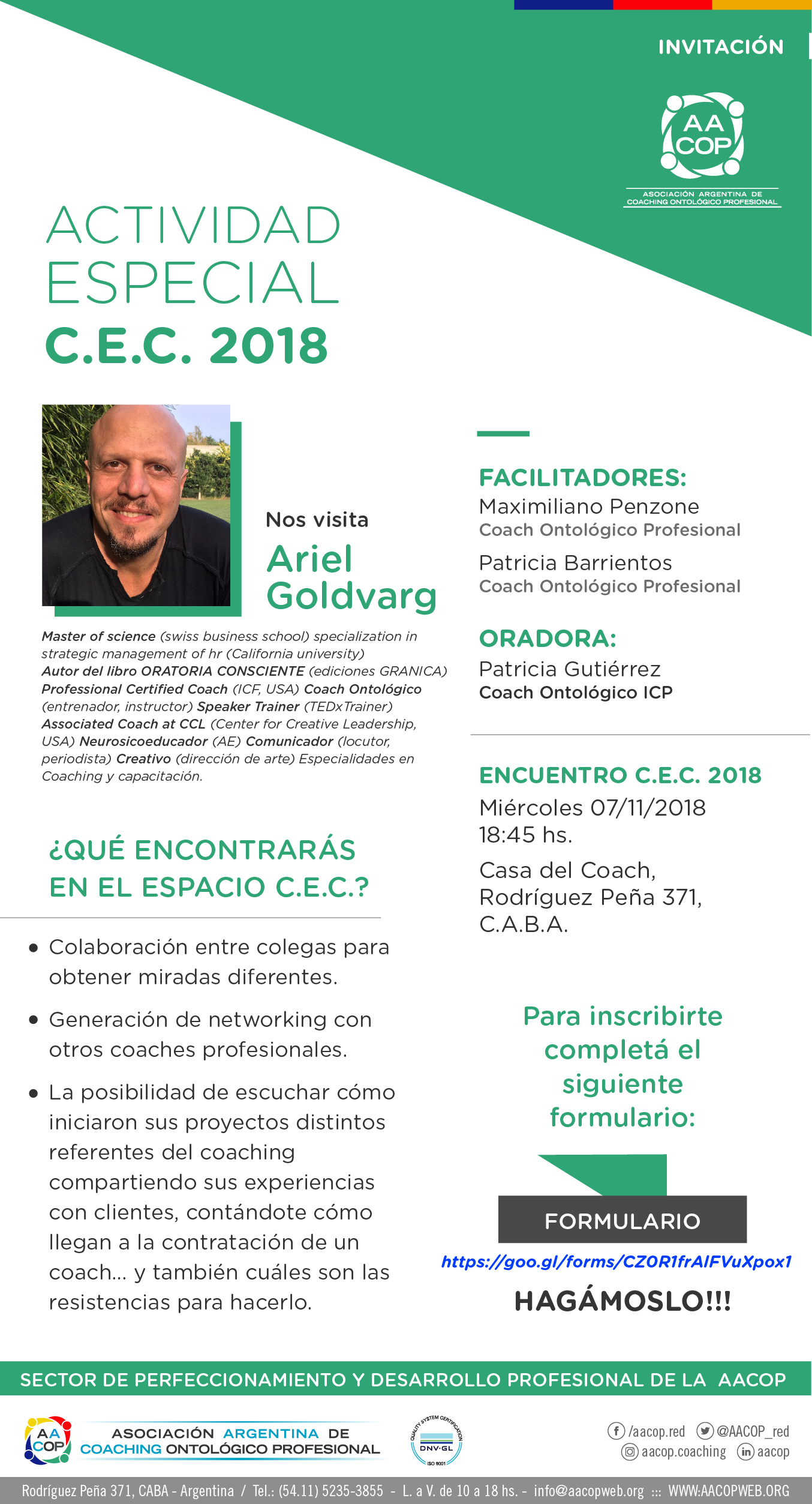 CEC - Actividad especial con Ariel Goldvarg | imagen