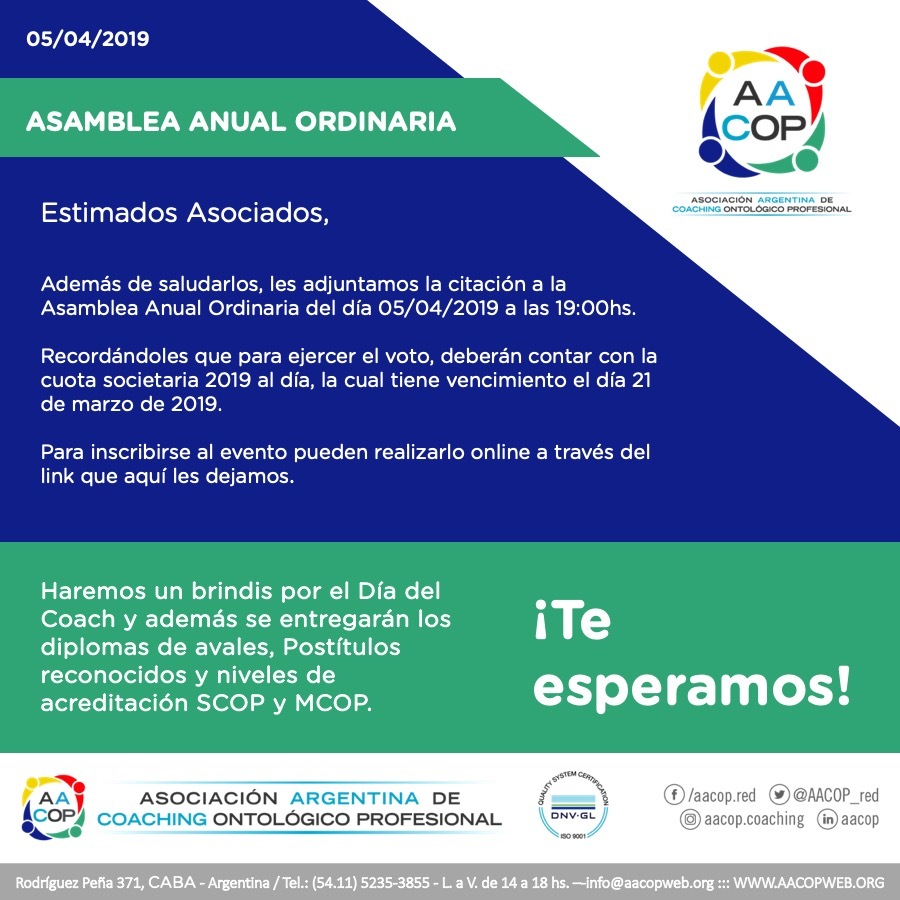 Convocatoria a Asamblea General | imagen